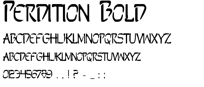 Perdition Bold font